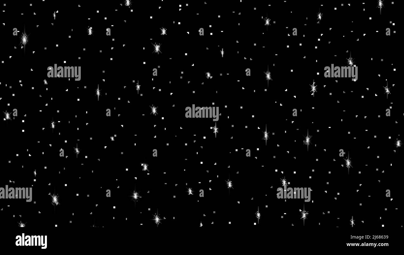 Starry night abstract background with scattered vector stars in the ...