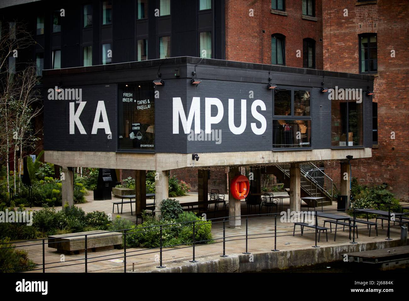 KAMPUS building former Manchester Metropolitan University site on Aytoun Street. Stock Photo