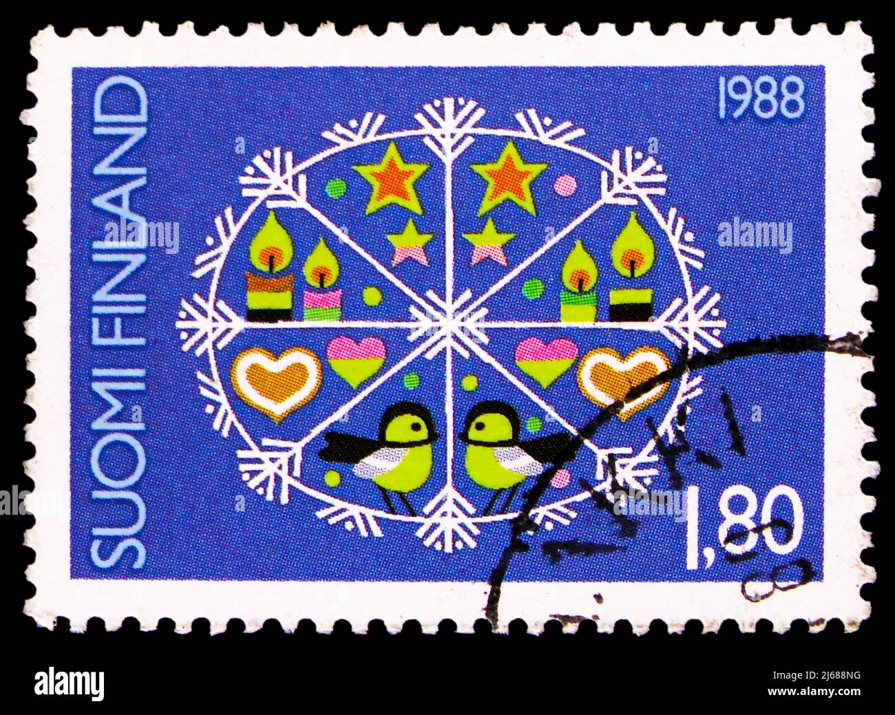 Stamps Christmas 2022 Moscow, Russia - March 27, 2022: Postage Stamp Printed In Finland Shows  Christmas, Snow Crystal With Christmas Symbols, Serie, Circa 1988 Stock  Photo - Alamy
