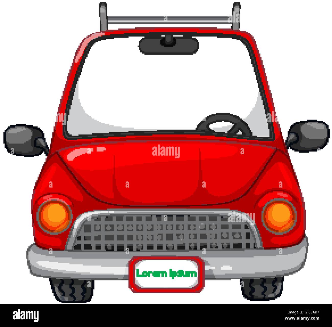 Vintage red car on white background illustration Stock Vector Image ...
