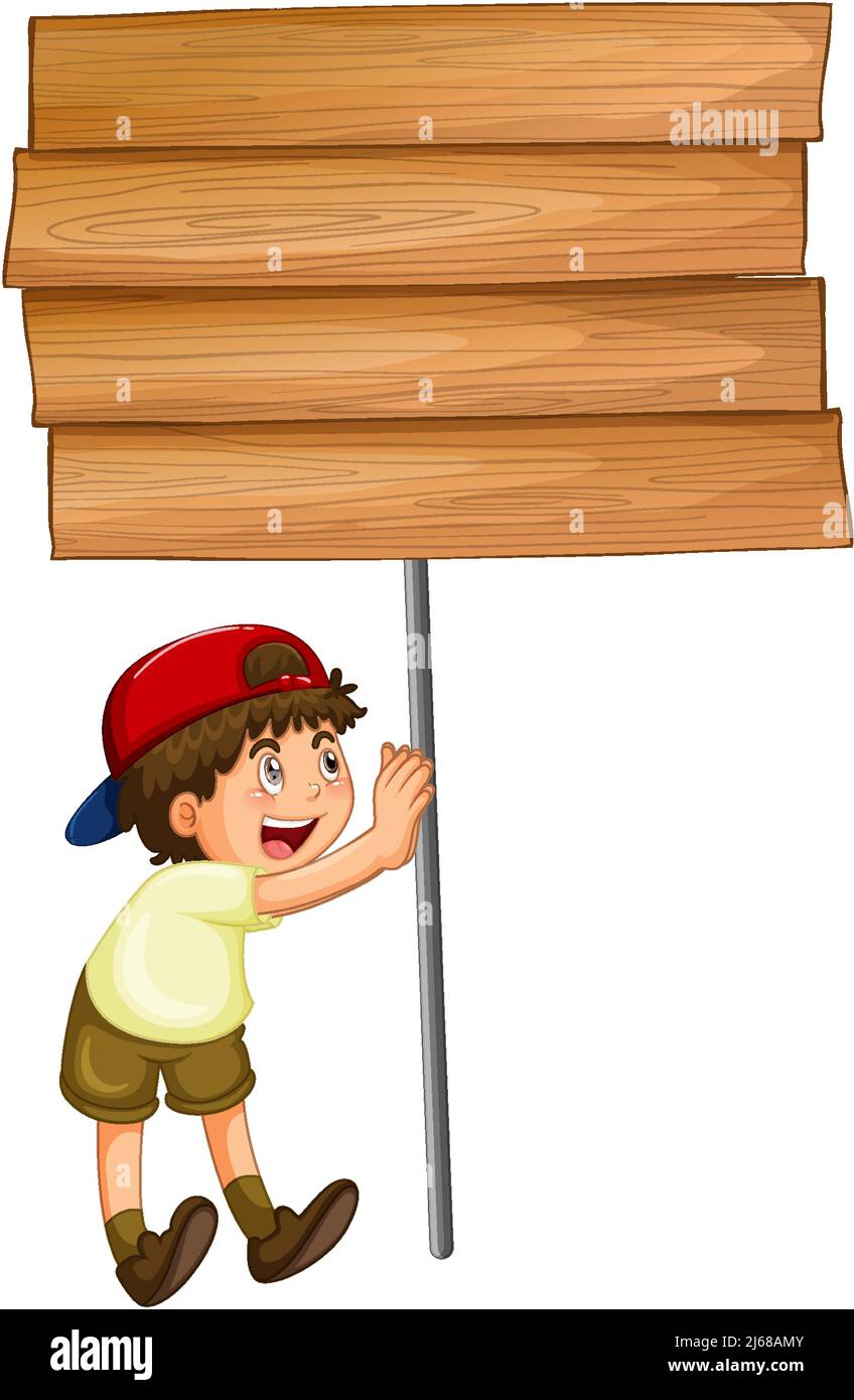 Board template with happy boy illustration Stock Vector Image & Art - Alamy