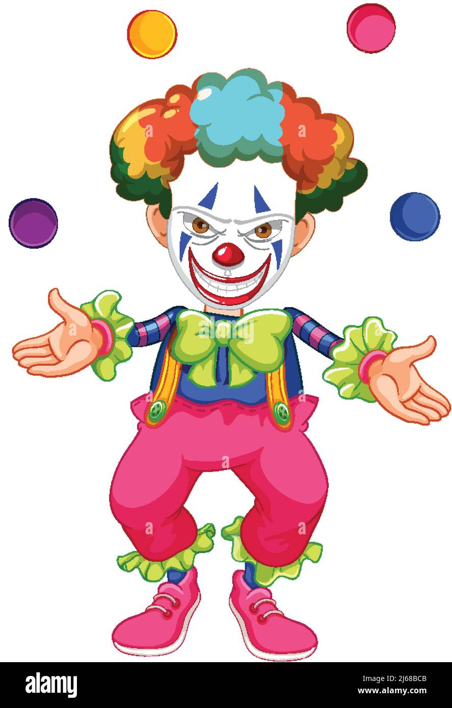 Cartoon clown juggling balls illustration Stock Vector Image & Art - Alamy