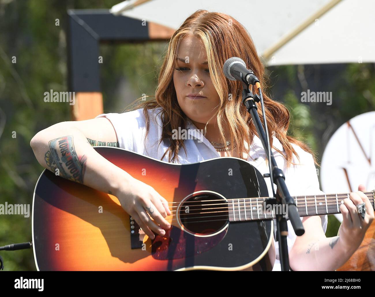 California, USA. 28th Apr, 2022. Ashley Cooke performs at Live In The Vineyard Goes Country at Domaine Chandon Winery on April 27, 2022 in Yountville, California. Photo: Casey Flanigan/imageSPACE/Sipa USA Credit: Sipa USA/Alamy Live News Stock Photo