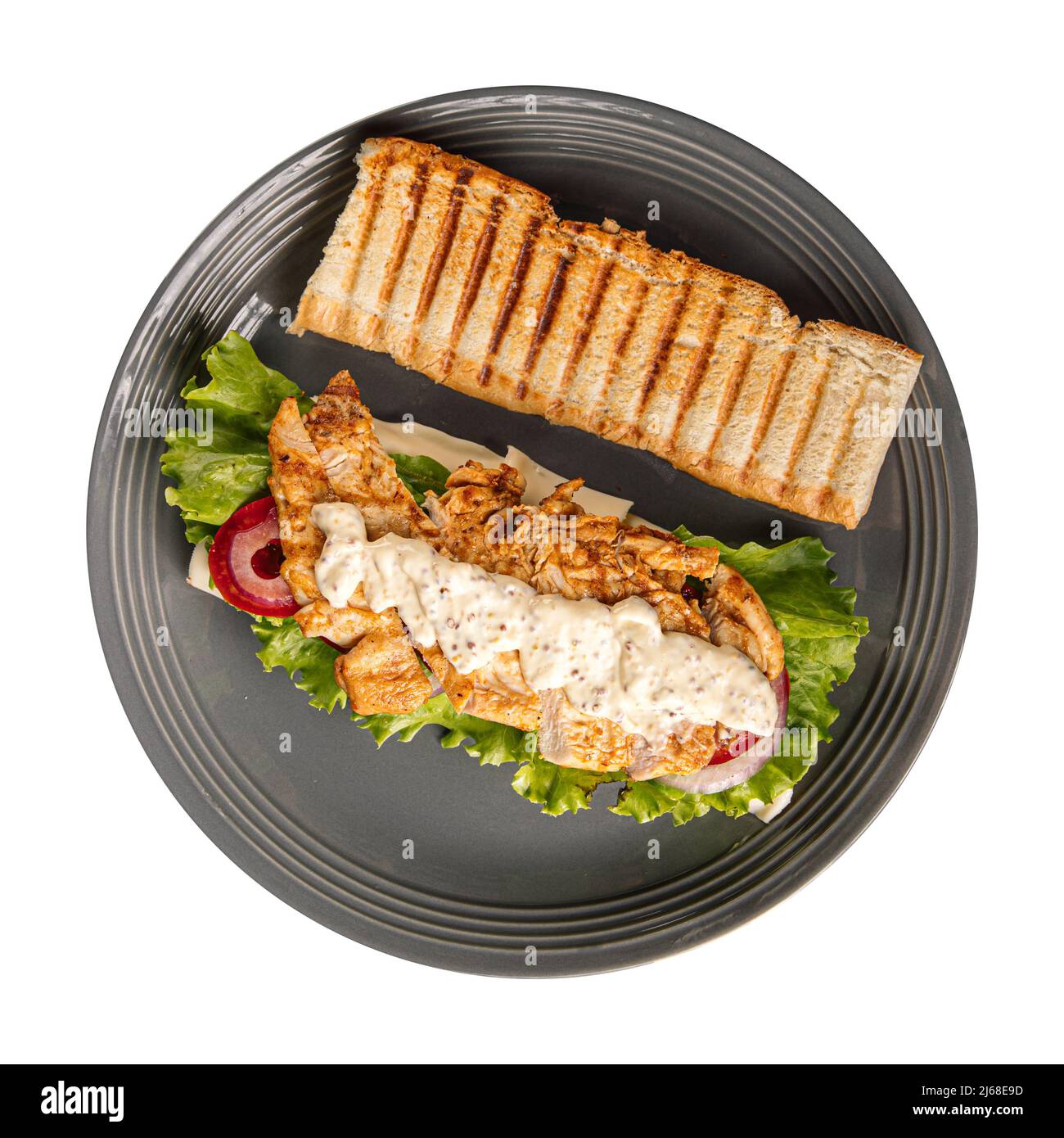 Chicken sandwich top view hires stock photography and images Alamy