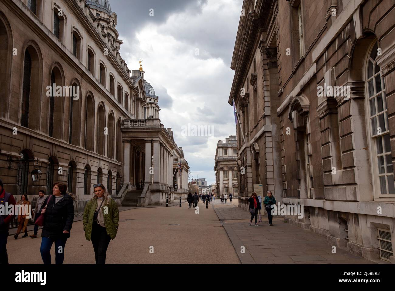 Greenwich Royal Naval College Lanes in London SE10, UK Stock Photo