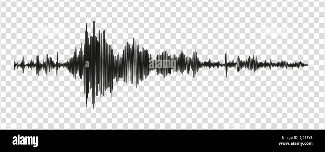 Seismograph measurement or lie detector graph. Seismic measurements with data record. Vector illustration isolated in transparent background Stock Vector