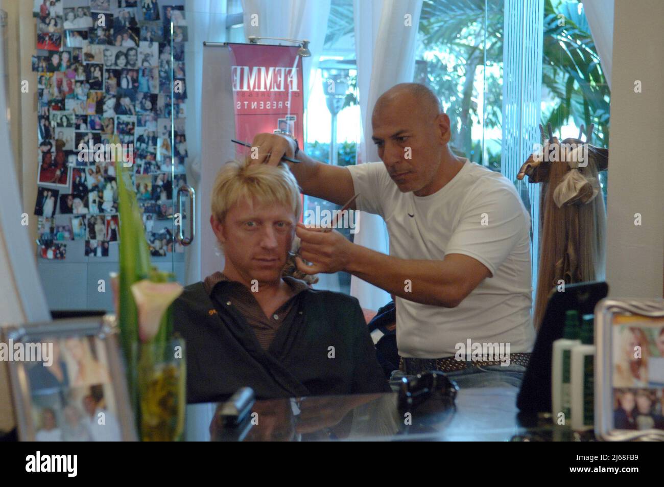 Boris becker gets new hair style hires stock photography and images