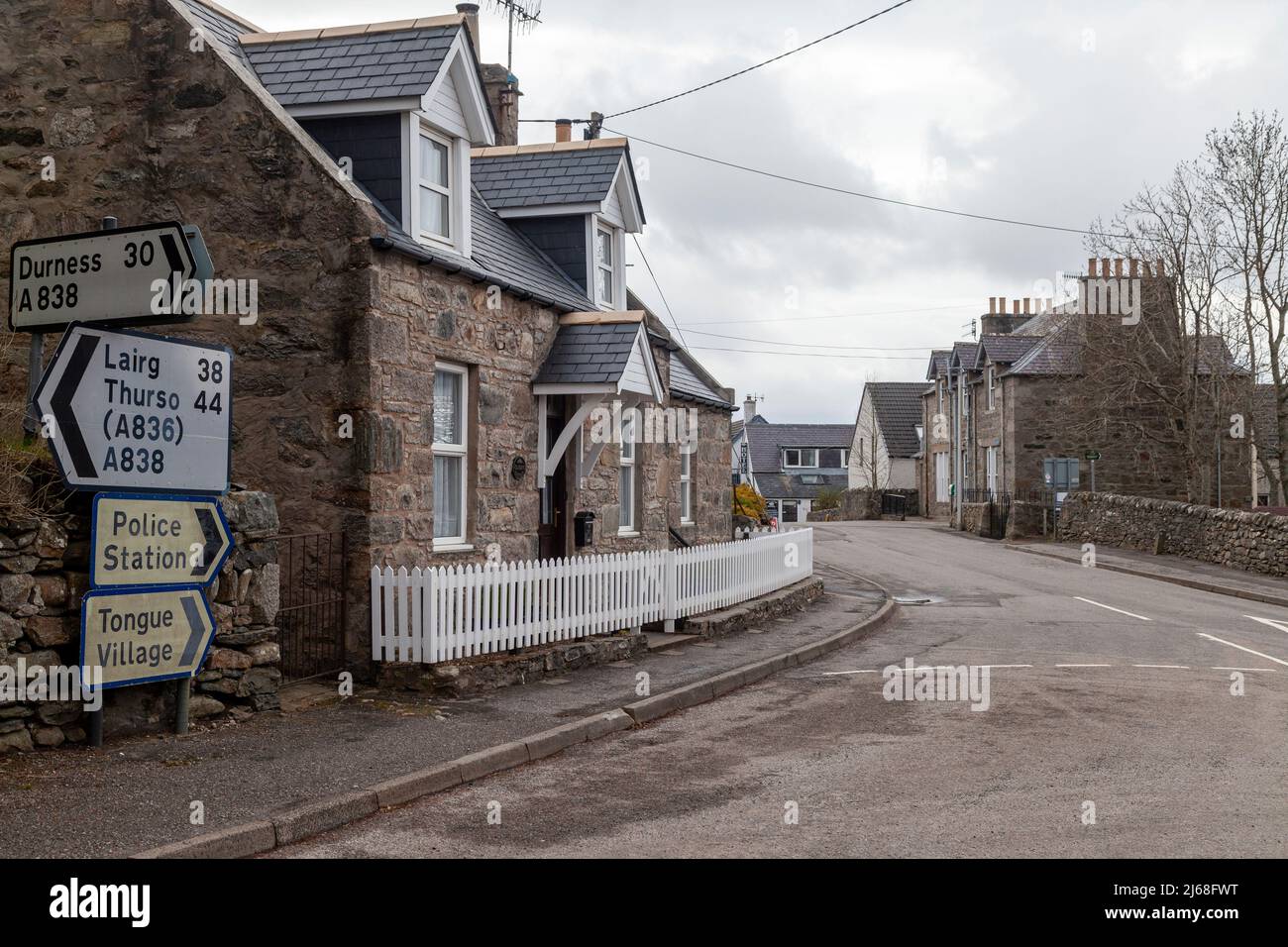 The village of Tongue in the Scottish Highlands Stock Photo Alamy