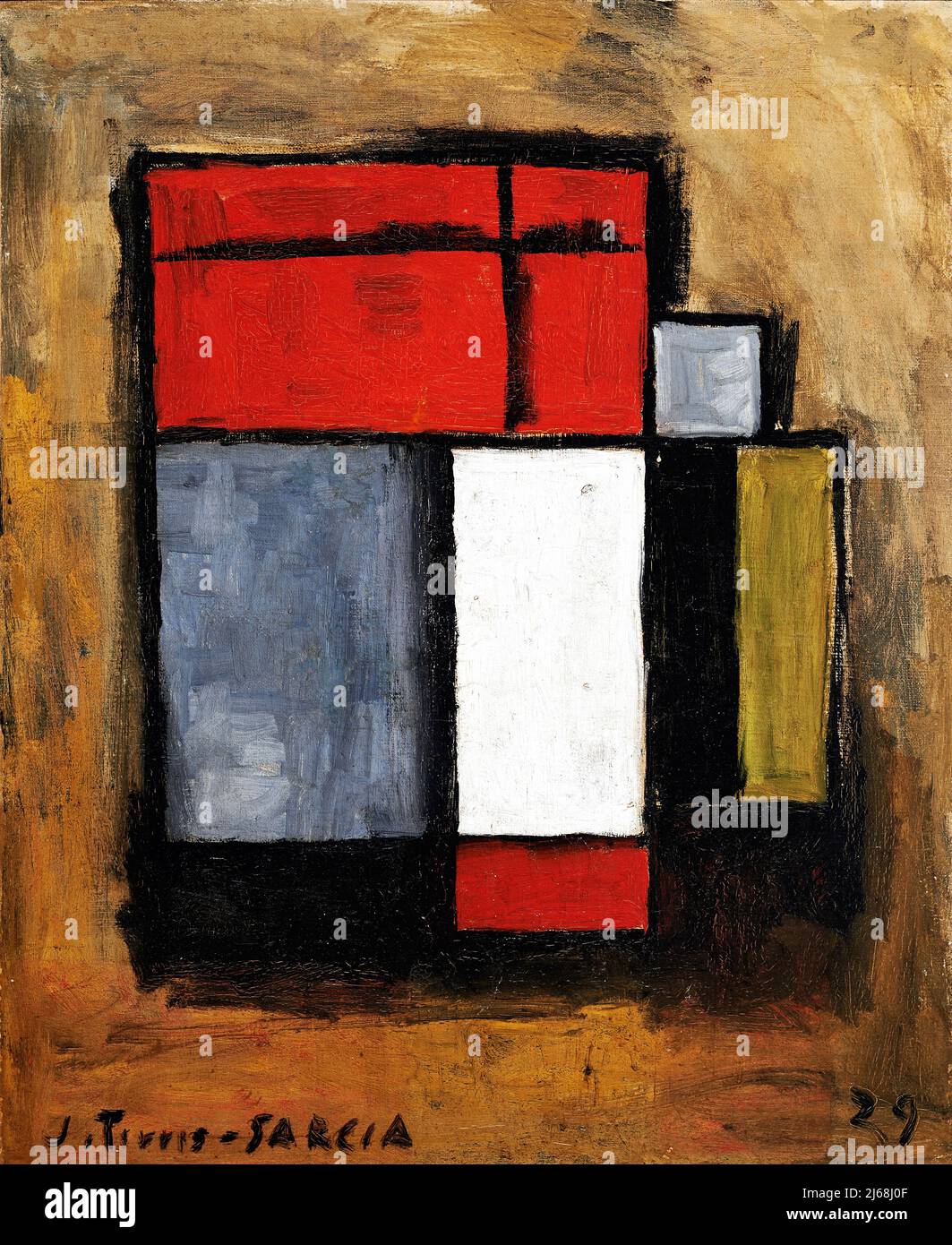 Painting - Art by Joaquín Torres-García - Formas abstractas (1929) Stock Photo