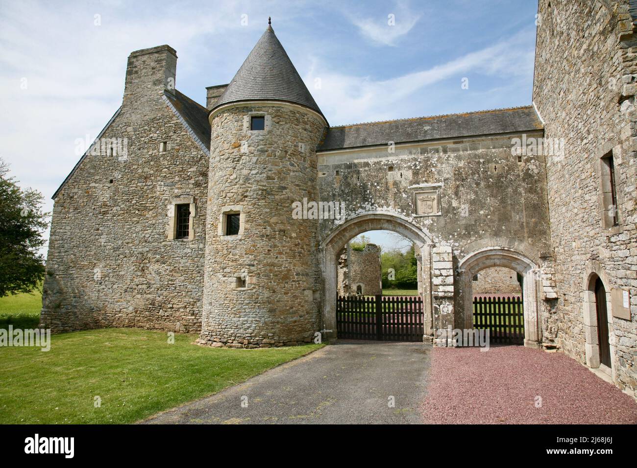 Chateau de Montfort, Normandy, France Stock Photo