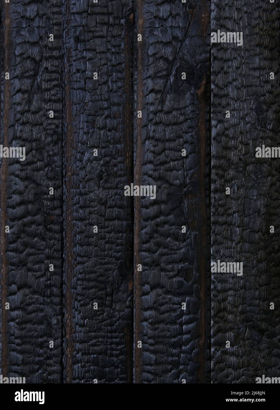 burnt wood background firewood pattern Stock Photo