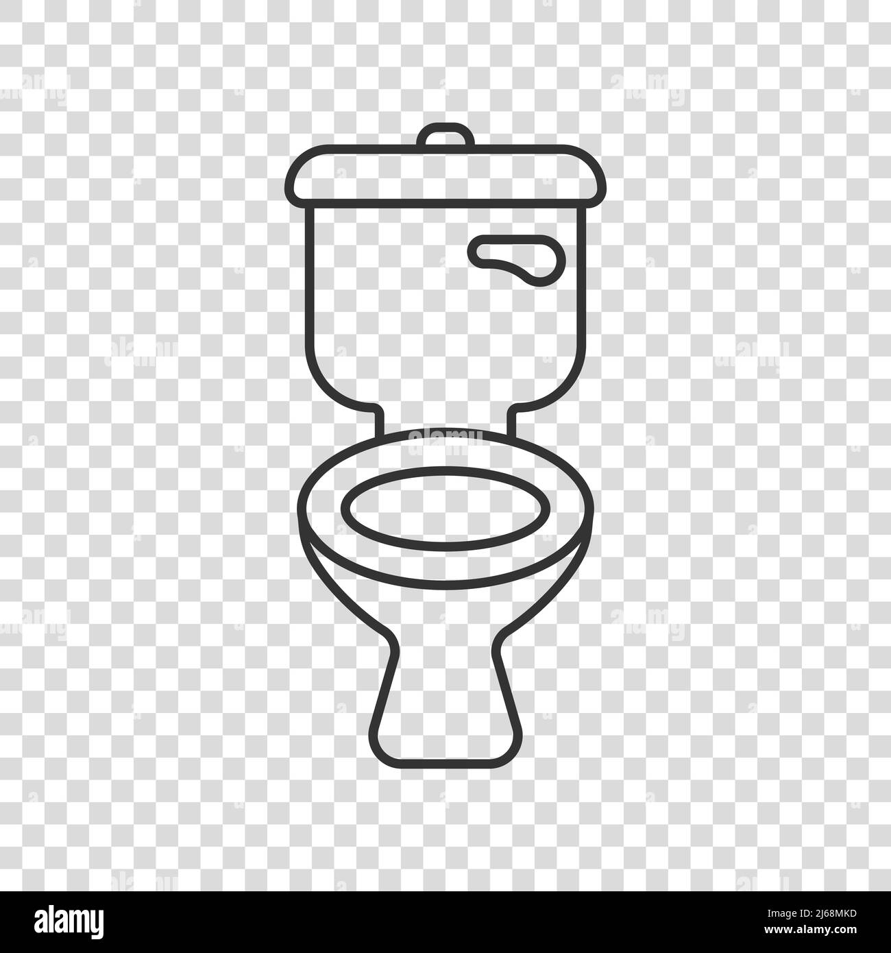 Toilet bowl icon in flat style. Hygiene vector illustration on isolated  background. WC restroom sign business concept Stock Vector Image & Art -  Alamy