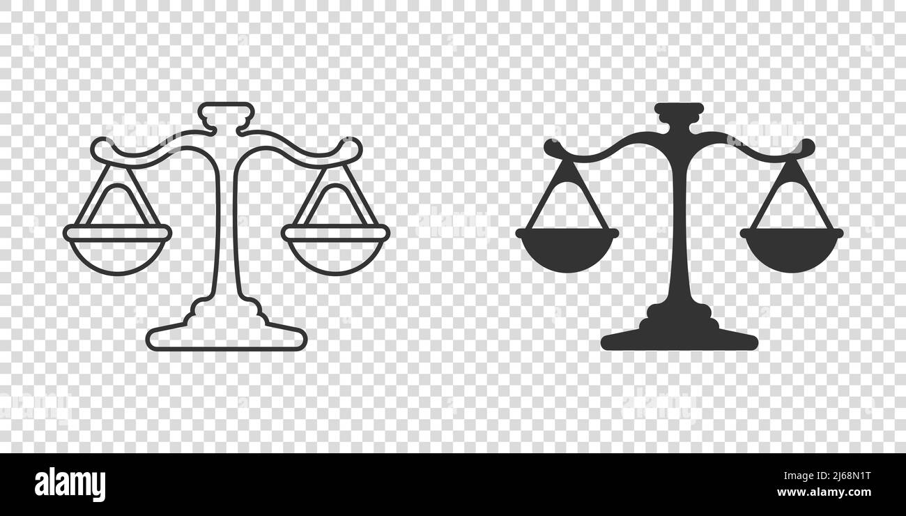 Scales Libra Icon Flat Style Stock Vector Stock Illustration