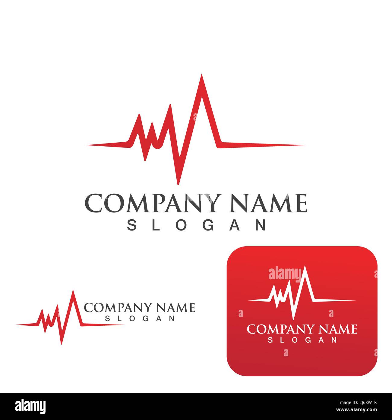 Heart beat logo and symbol vector Stock Vector Image & Art - Alamy