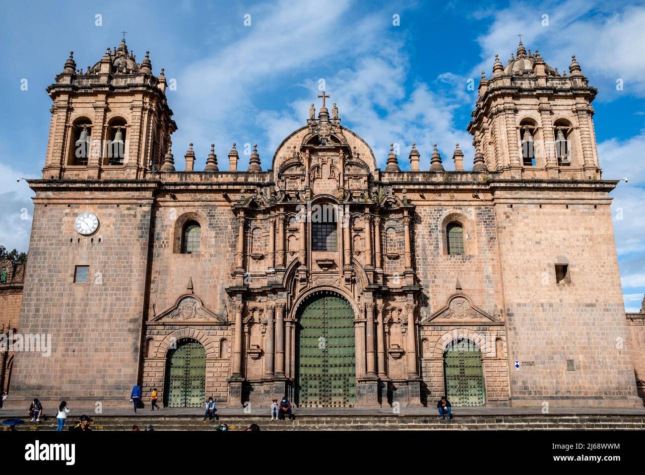 Cusco Cathedral, Plaza de Armas, Cusco, Cusco Province, Peru. Stock Photo