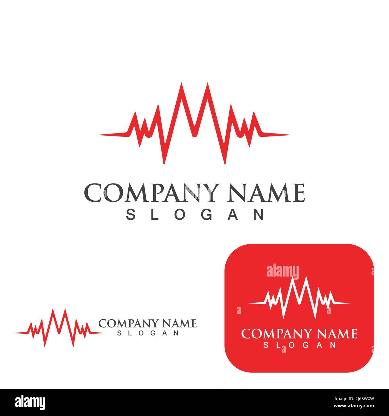 Heart beat logo and symbol vector Stock Vector Image & Art - Alamy