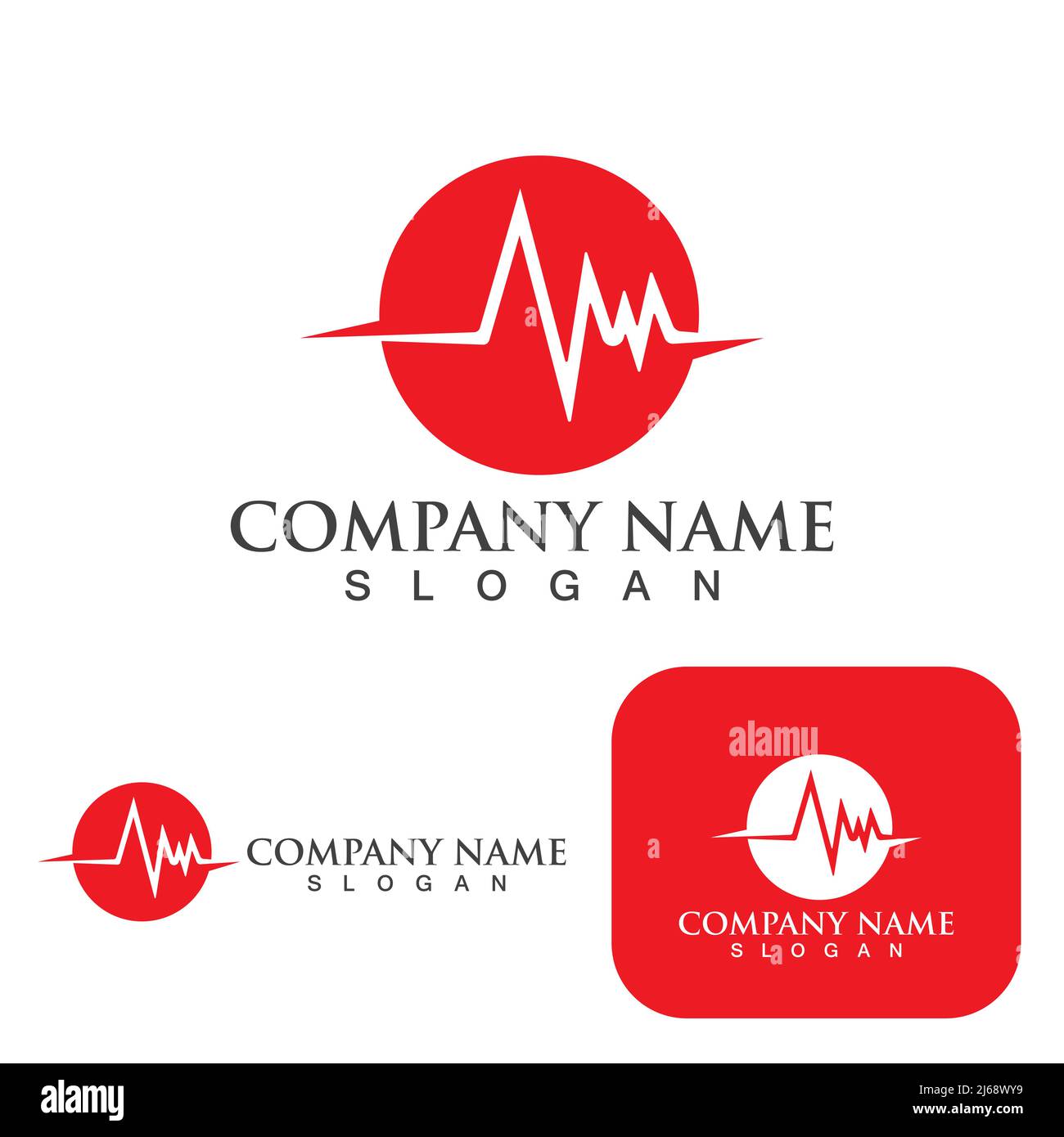 Heart beat logo and symbol vector Stock Vector Image & Art - Alamy