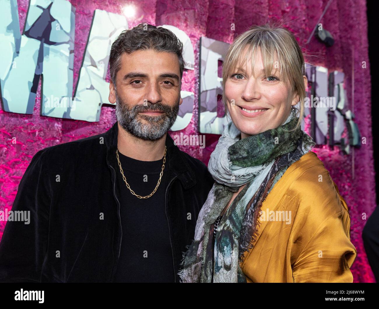 April 28, 2022, New York, New York, United States: Oscar Isaac and Elvira Lind attend the ''Macbeth'' Broadway opening night at the Longacre Theatre  (Credit Image: © Lev Radin/Pacific Press via ZUMA Press Wire) Stock Photo