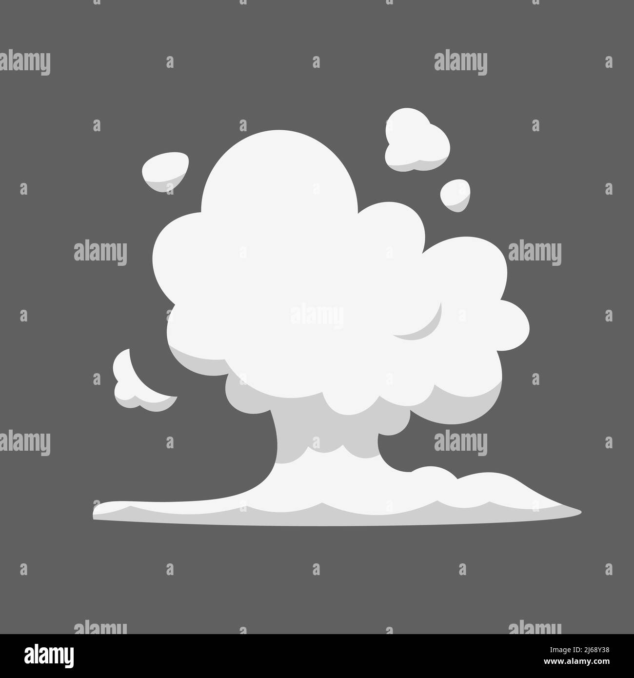 Cartoon smoke cloud. Comic stem effect. Vector fog silhouette set Stock  Vector Image & Art - Alamy