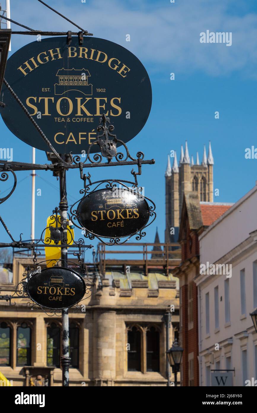 Lincoln City, High Bridge, Stokes, Cafe, tea, coffee, Stonebow, High