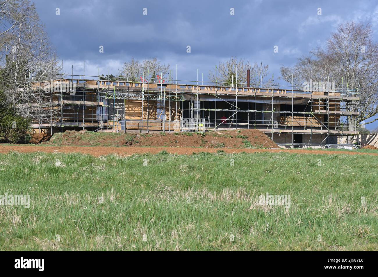 A new house under construction on the site of Gilden Farm in the north