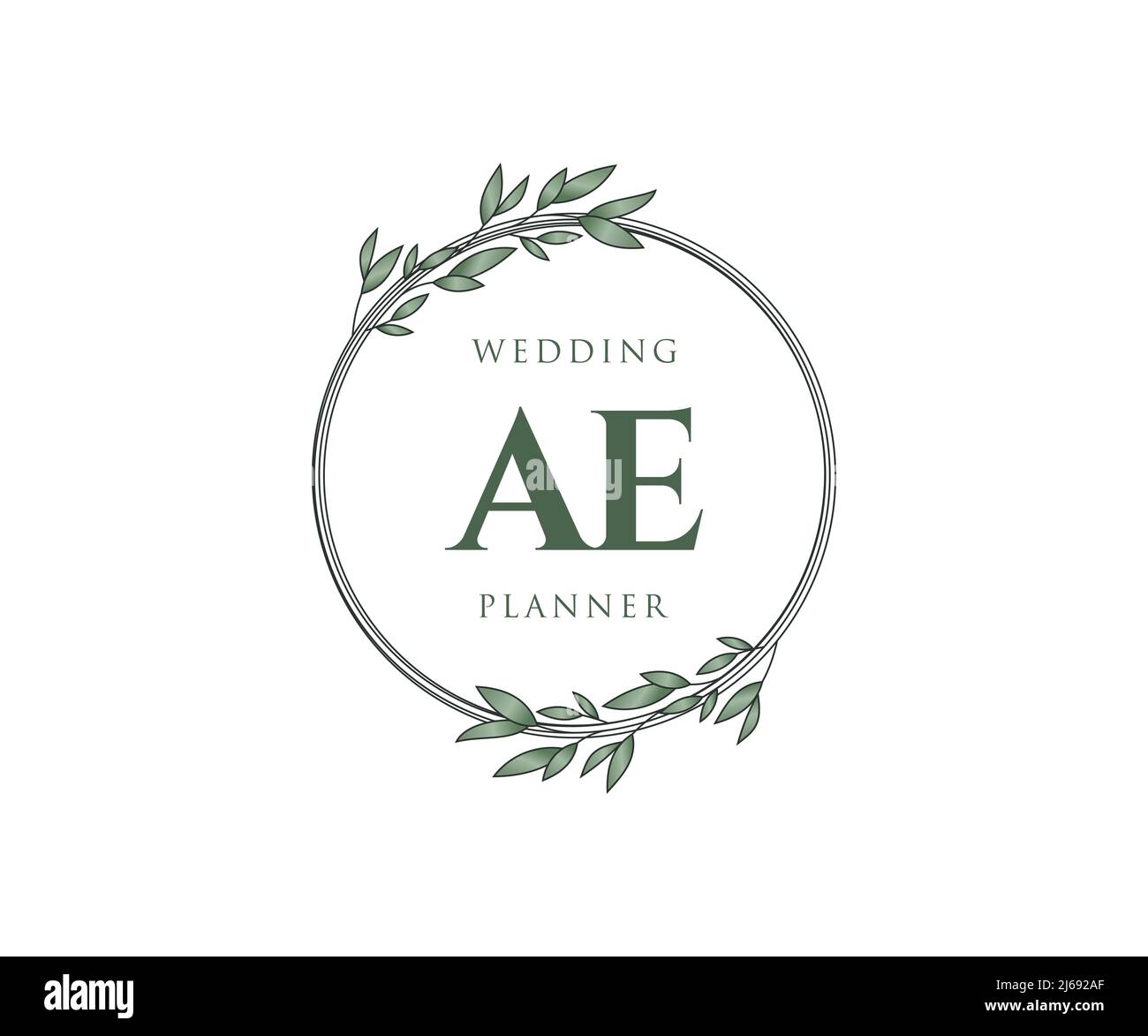 AE Initials letter Wedding monogram logos collection, hand drawn modern ...