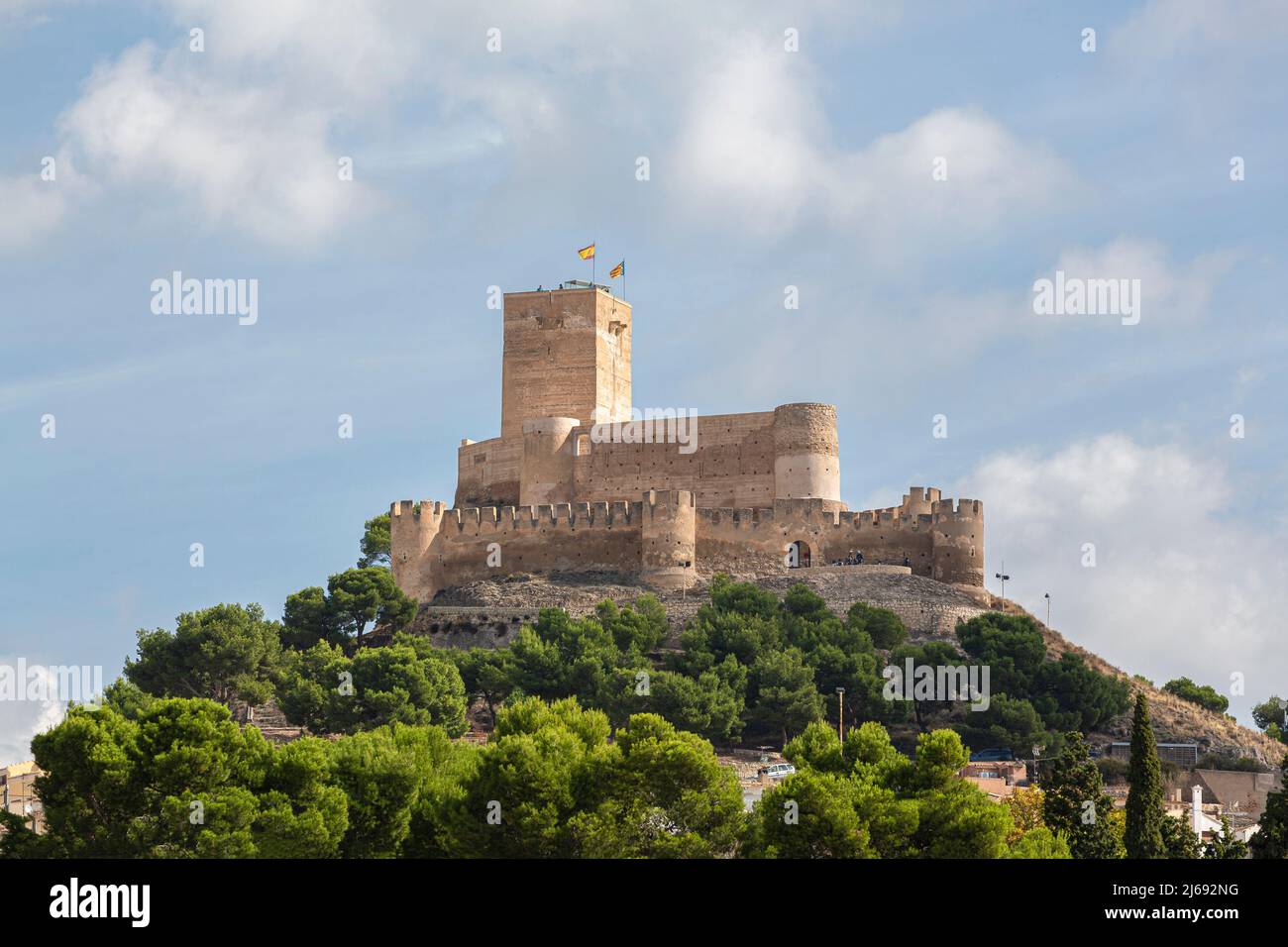Castle Of Biar From The Twelfth Century In The Province Of Alicante 
