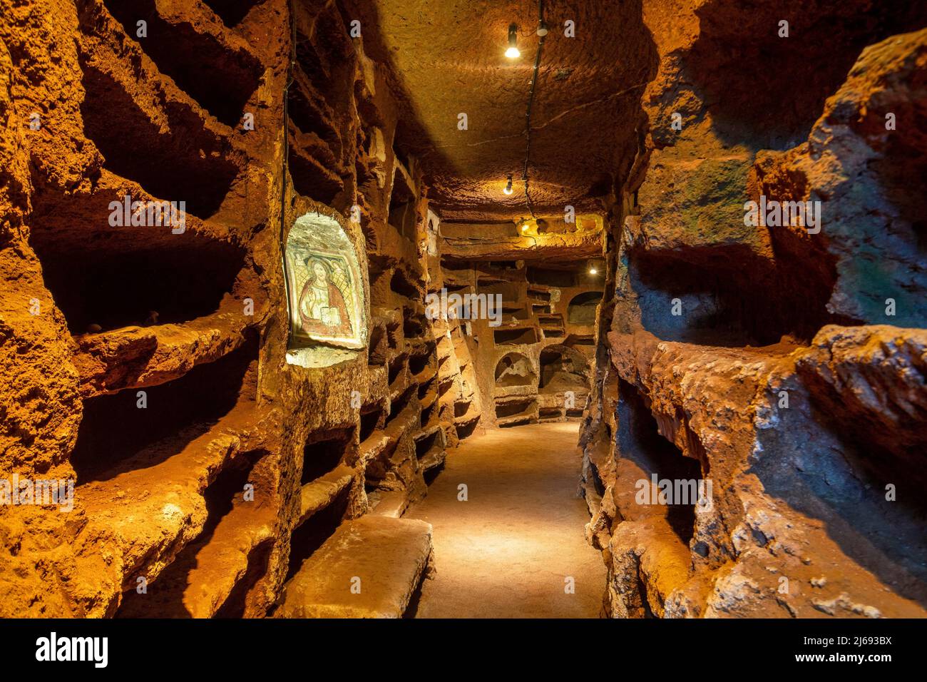 Catacombs of Santa Savinilla, Nepi, Viterbo, Lazio, Italy Stock Photo