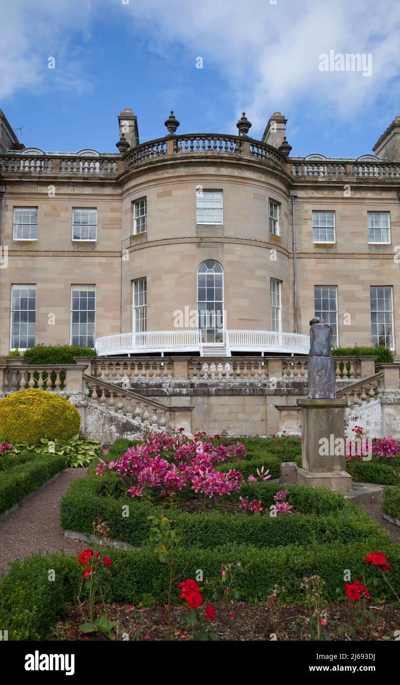 Formal gardens at Manderston House, Duns, Berwickshire, Scotland Stock Photo