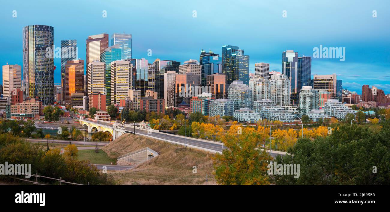 Calgary cityscape, Calgary, Alberta, Canada, North America Stock Photo