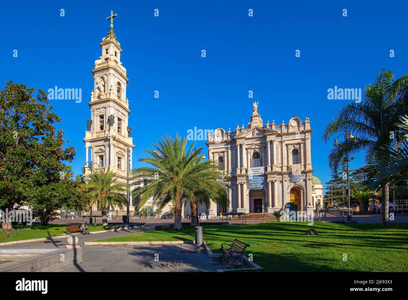 Sanctuary of the Blessed Virgin Mary of the Holy Rosary of Pompeii, Pompeii, Napoli, Campania, Italy Stock Photo