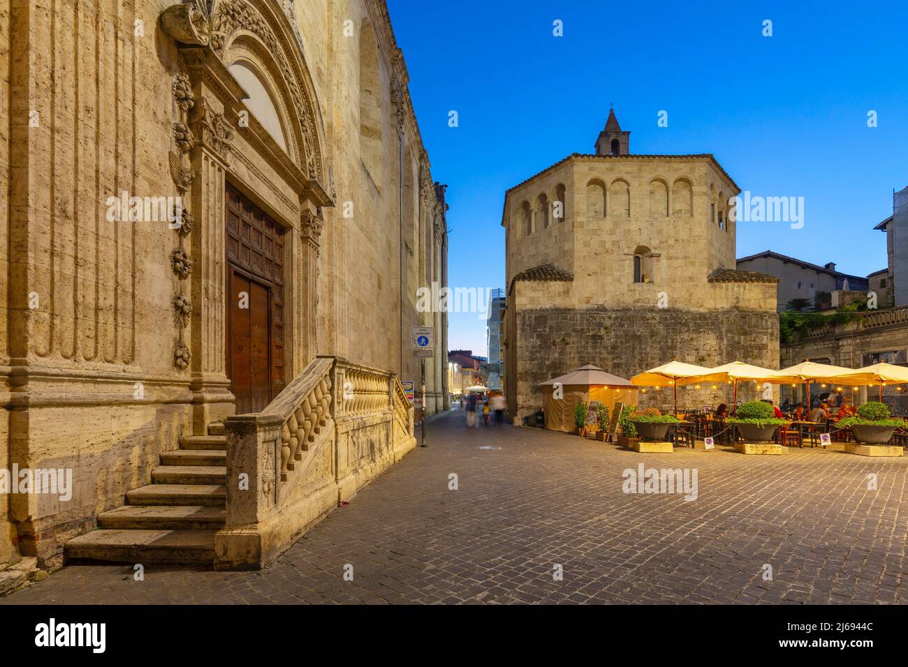 Baptistery, Ascoli Piceno, Marche, Italy Stock Photo