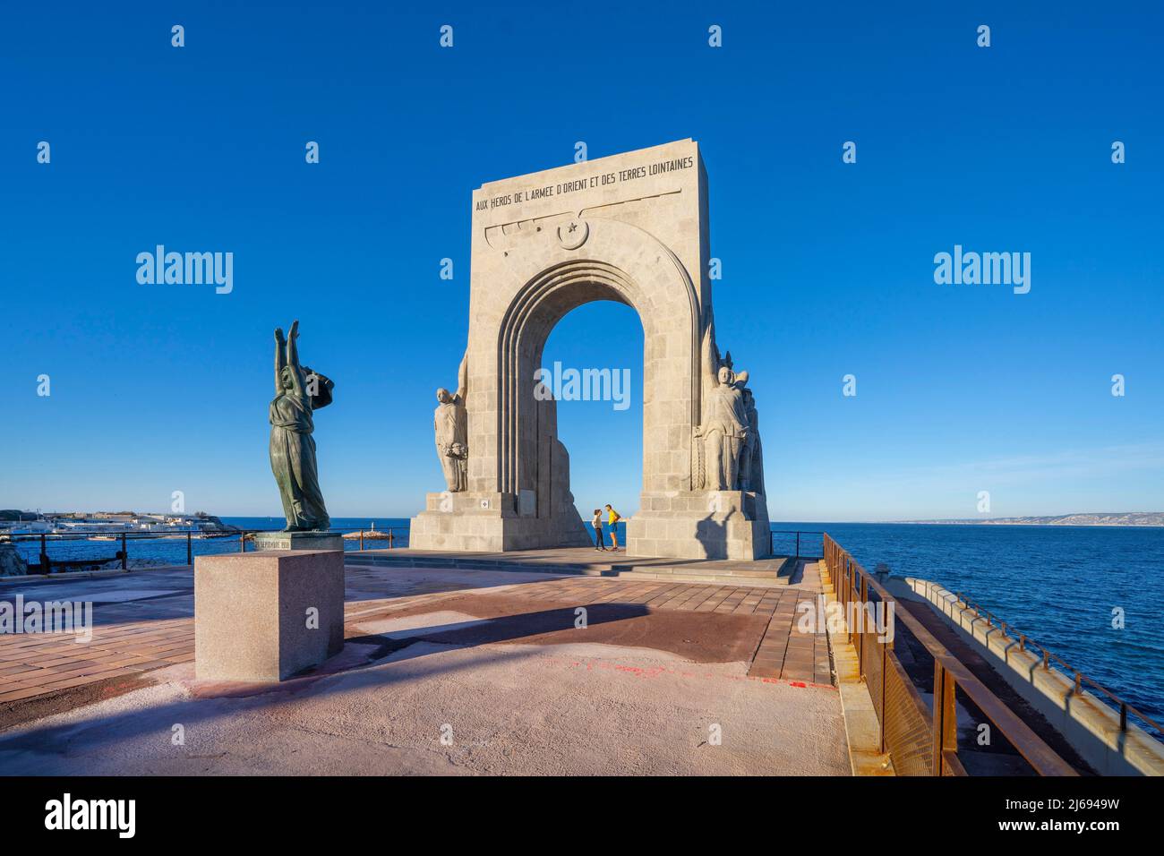 Monument to the Fallen of the Army of the Orient and the Distant Lands, Marseille, Provence-Alpes-Cote d'Azur, France, Mediterranean, Europe Stock Photo