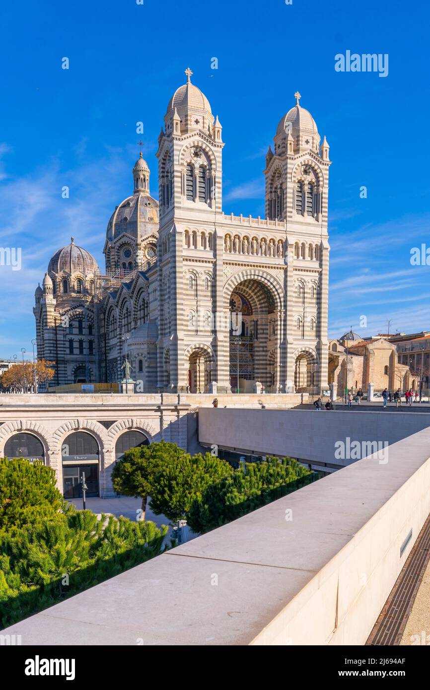 Cathedral of Saint Mary Major, Marseille, Provence-Alpes-Cote d'Azur, France, Mediterranean, Europe Stock Photo