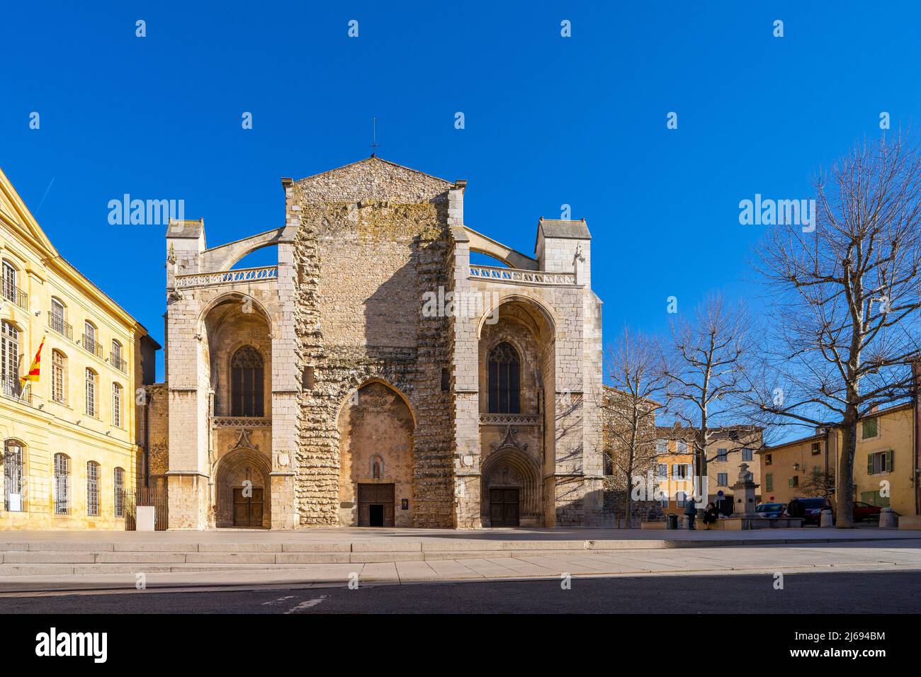 Basilica of Mary Magdalene, Saint-Maximin-la-Sainte-Baume, Provence-Alpes-Cote d'Azur, France, Europe Stock Photo