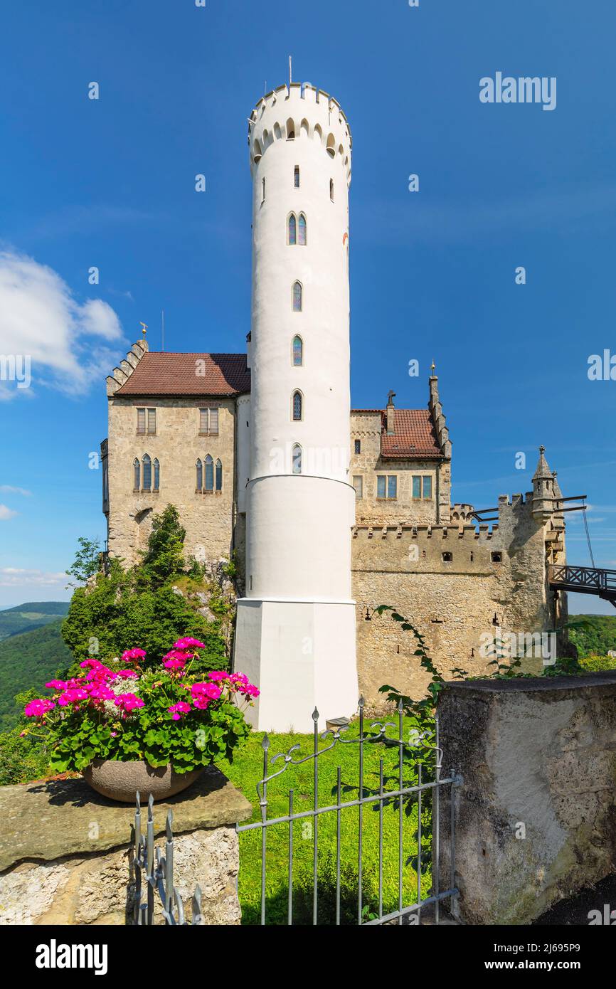 Lichtenstein Castle, Swabian Jura, Baden-Wurttemberg, Germany Stock Photo