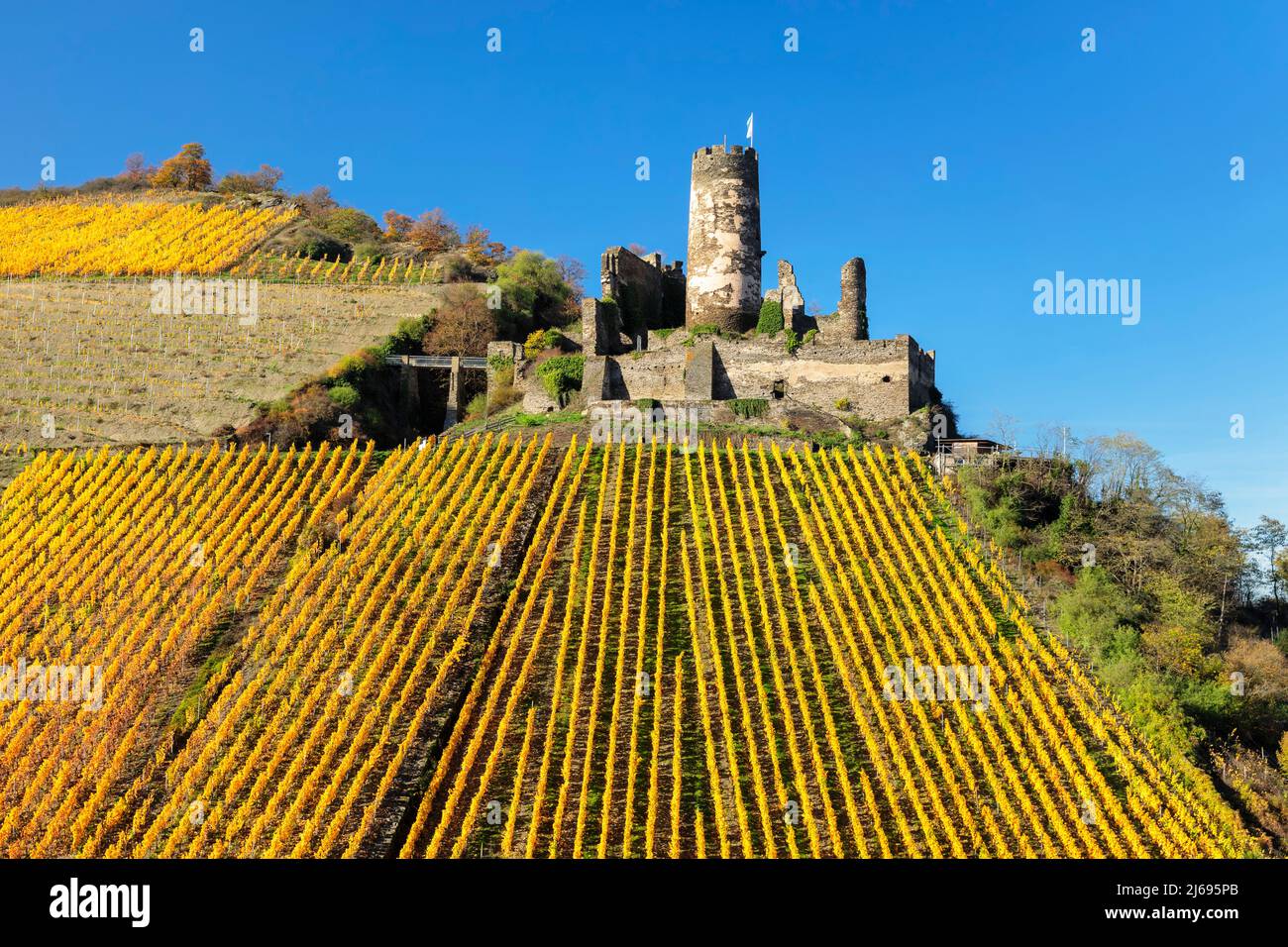 Furstenberg Castle, Oberdiebach, Rhine Valley, Rhineland-Palatinate, Germany Stock Photo