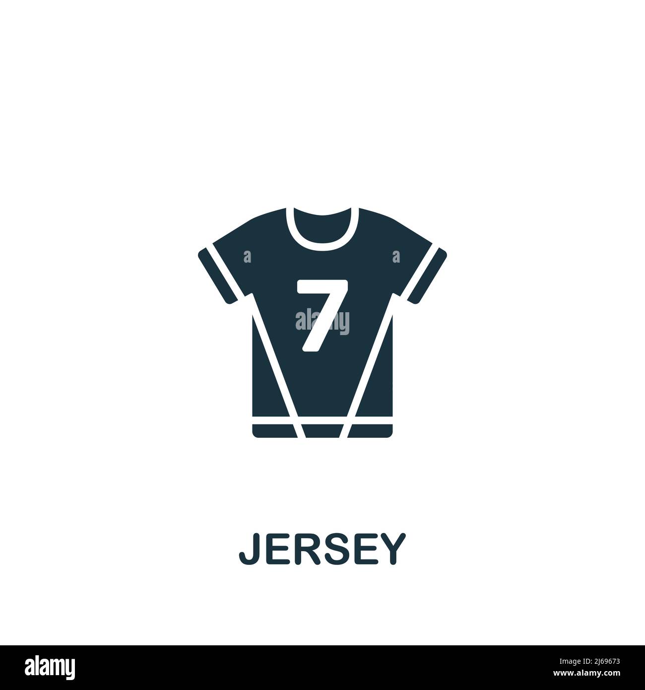 Jersey icon. Monochrome simple Clothes icon for templates, web design and infographics Stock Vector
