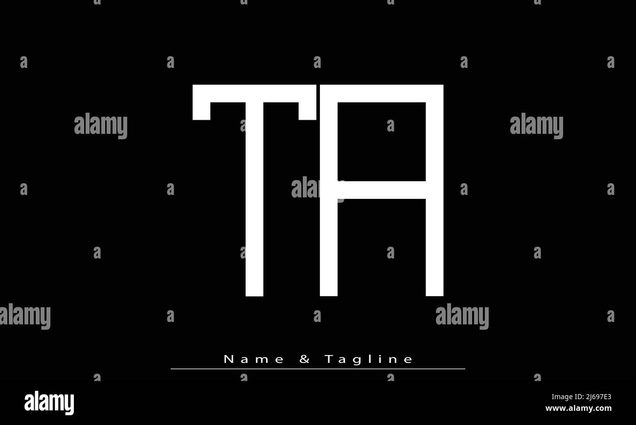Alphabet letters Initials Monogram logo TA , AT Stock Vector Image ...