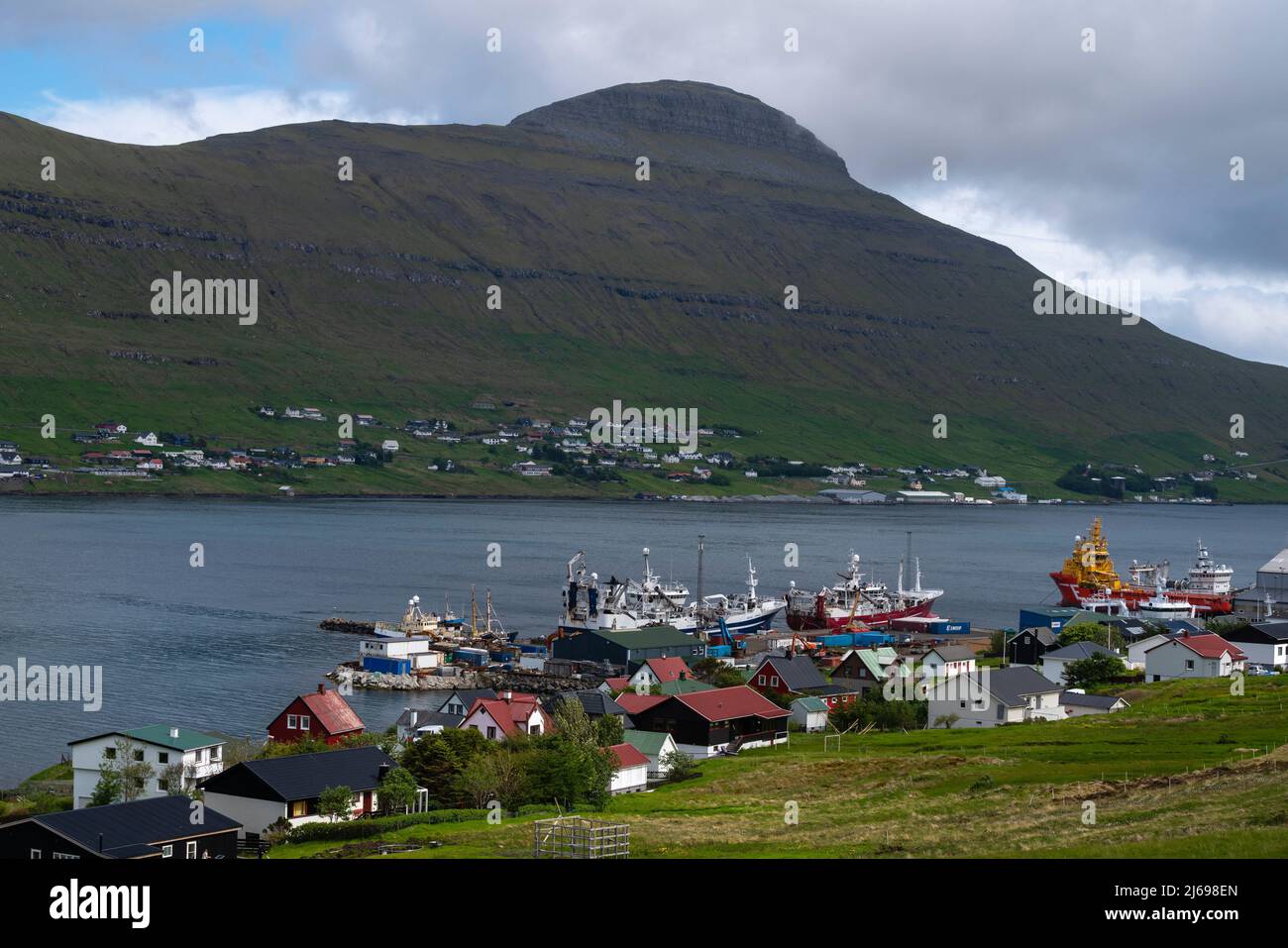 Skali, Eysturoy Island, Faroe Islands, Denmark Stock Photo