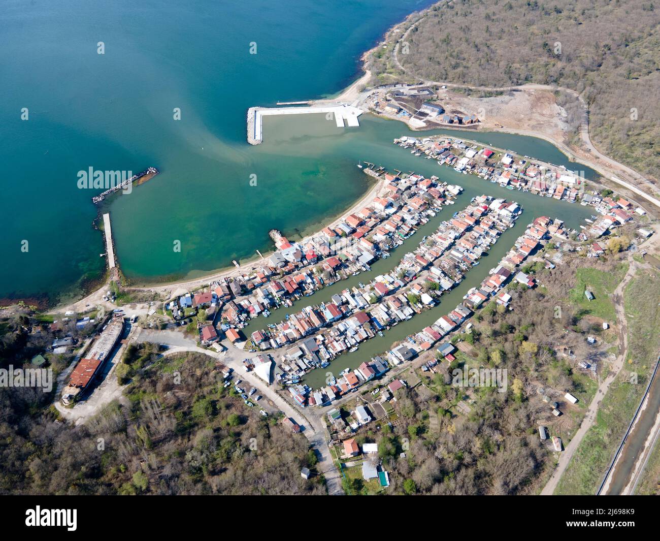Selishte Map Aerial panorama of Chengene Skele - Fishing Village (Ribarsko Selishte ...