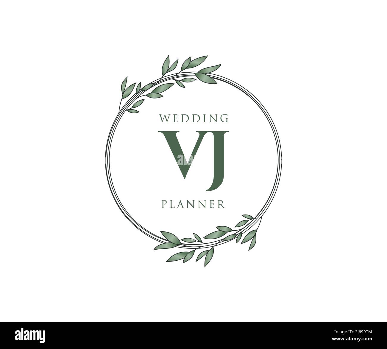 Wedding Planner Wreath Logo Template
