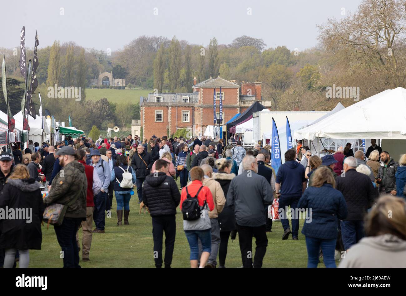 Country estate UK; The Euston Estate, and Euston Hall, hosts crowds of people to the East Anglian Game & Country fair annually, Euston, Suffolk UK Stock Photo