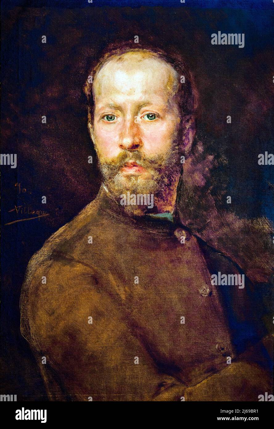 self portrait (1875) by Jose Villegas Cordero (1844 - 1921) Stock Photo