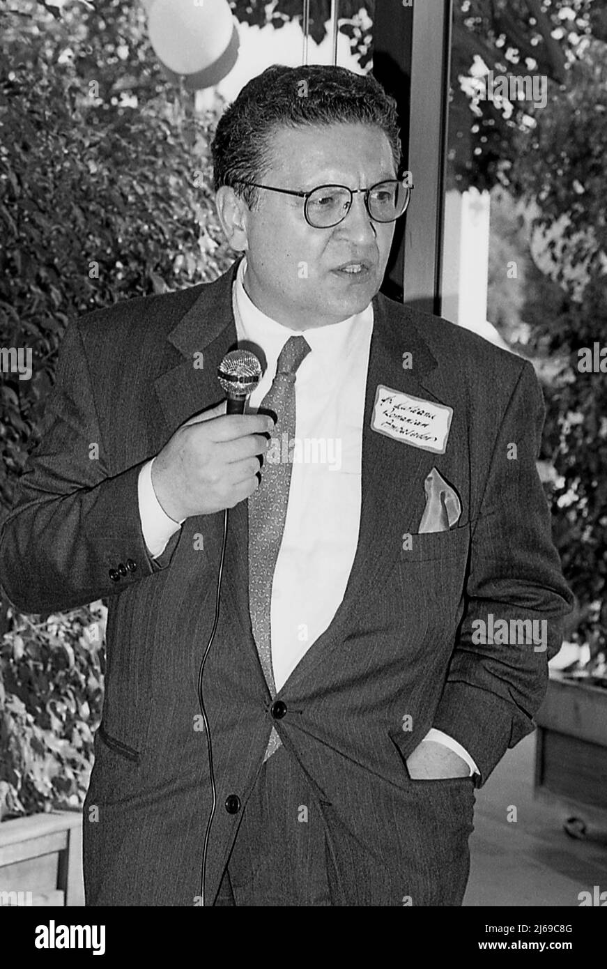 Washington DC, USA, approx. 1991. Romanian Ambassador to the United States Aurel Dragoș Munteanu. Stock Photo