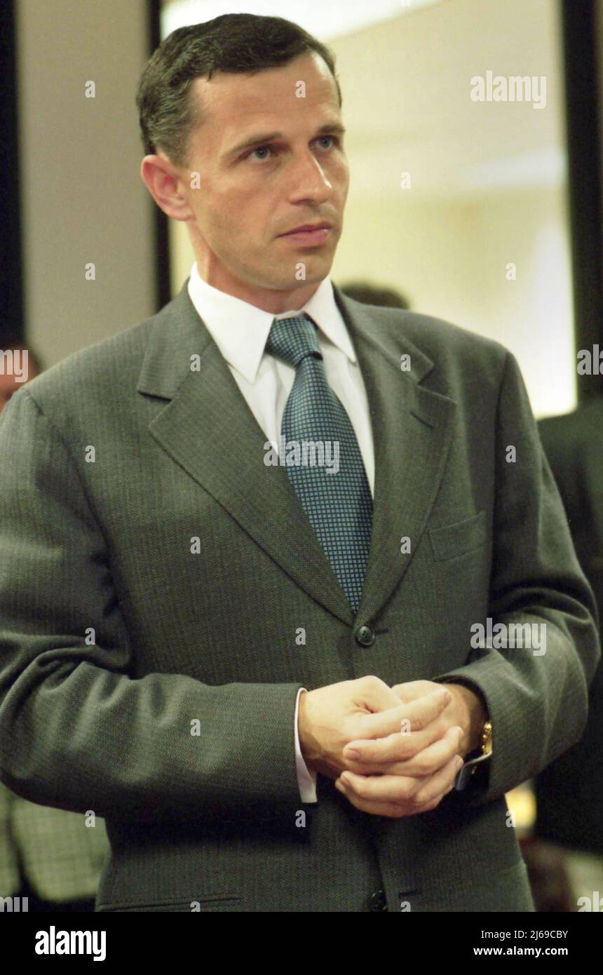 Romanian politician Mircea Geoană during his service as Romania's ambassador to the United States, approx. 1996 Stock Photo