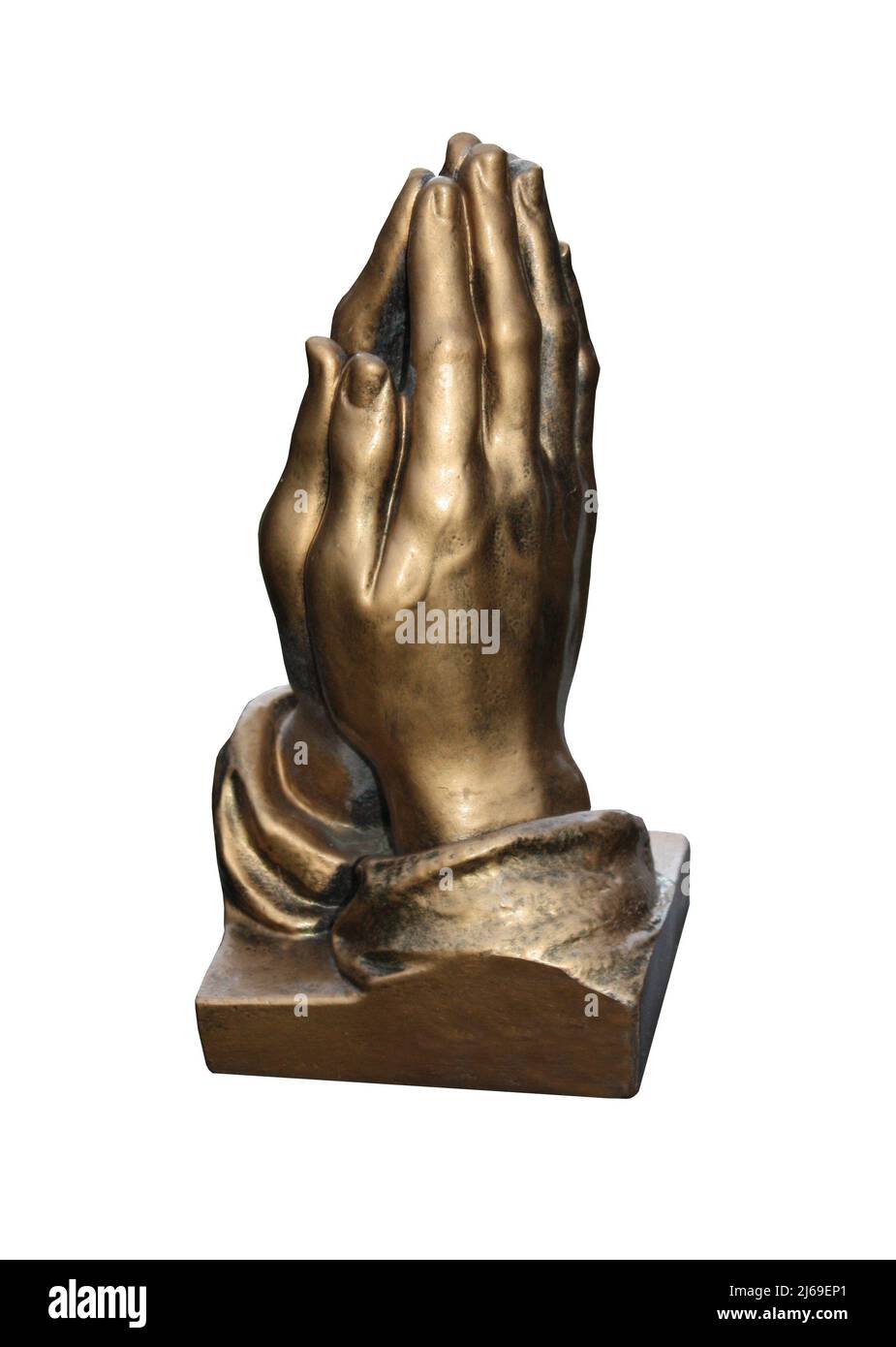 A Bronze Casting of a Pair of Praying Hands Stock Photo Alamy