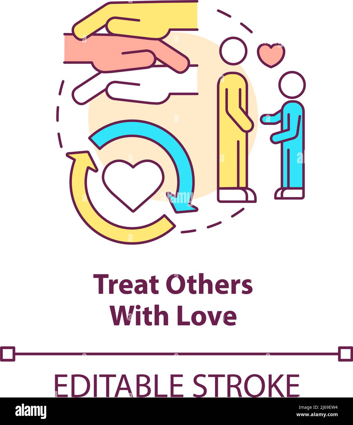 Treat others with love concept icon Stock Vector Image & Art - Alamy