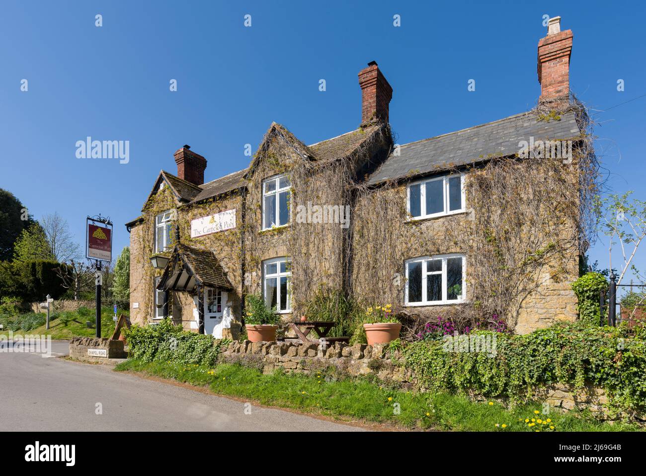 The Camelot public house in the village of South Cadbury, Somerset, England. Stock Photo