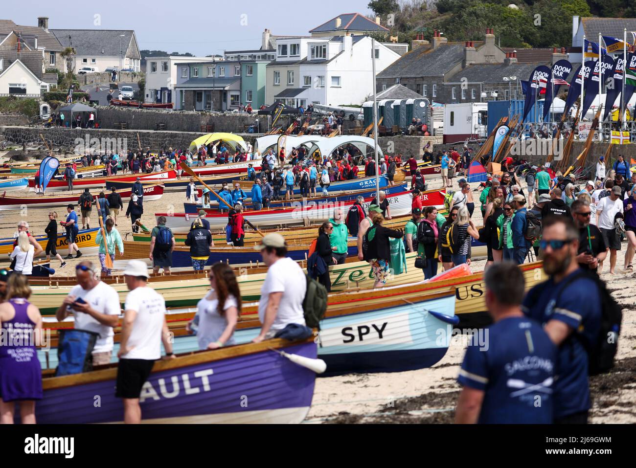 A general view of Town Beach during the annual World Pilot Gig rowing ...